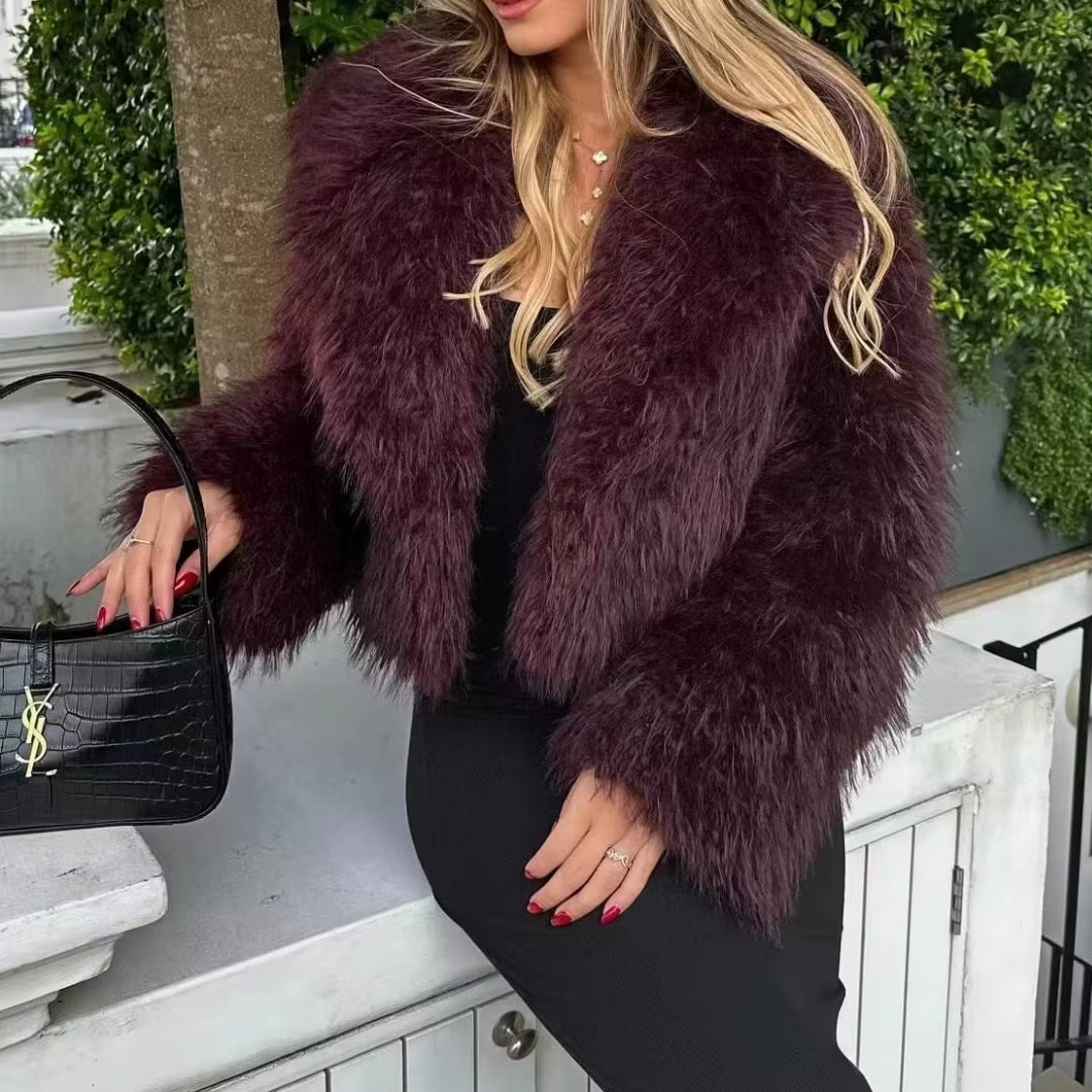 Evioleta | Premium Cropped Fluffy Coat