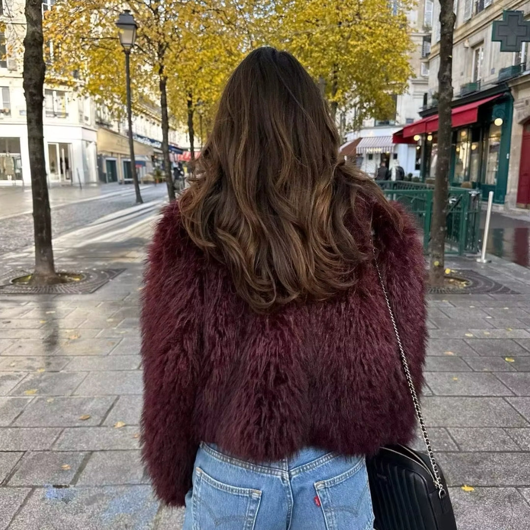 Evioleta | Premium Cropped Fluffy Coat