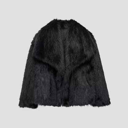 Evioleta | Short Warm Faux Fluffy Coat