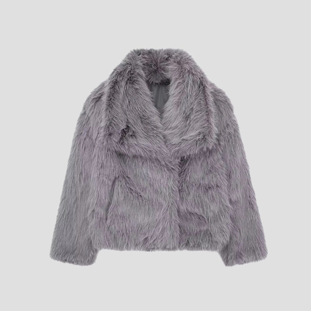 Evioleta | Short Warm Faux Fluffy Coat