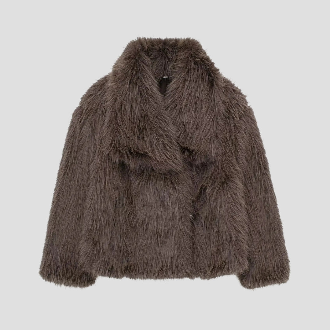 Evioleta | Short Warm Faux Fluffy Coat