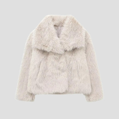 Evioleta | Short Warm Faux Fluffy Coat