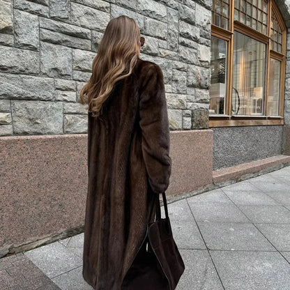 Evioleta | Long Thick Fluffy Plush Trenchcoat