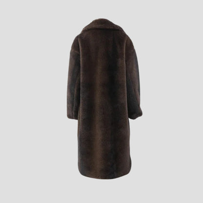 Evioleta | Long Thick Fluffy Plush Trenchcoat