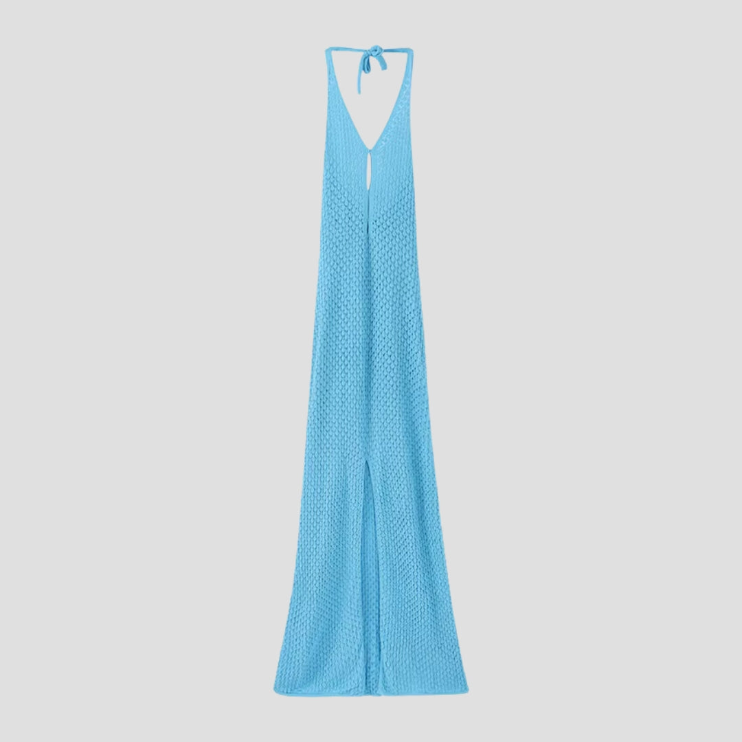 Evioleta | Elegant Long V-neck Beach Dress