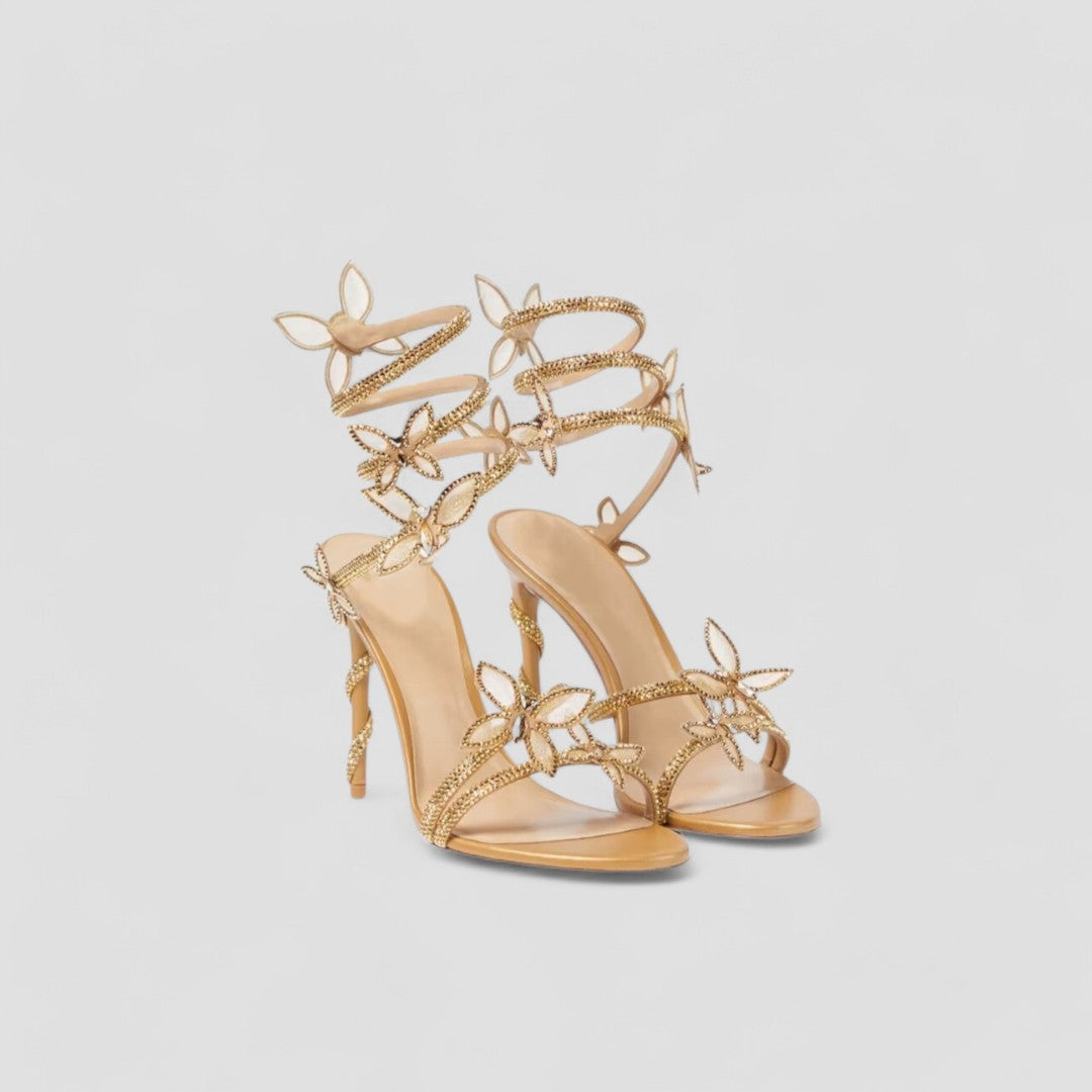 Evioleta | Classy Butterfly High Heels Open Toe Sandals