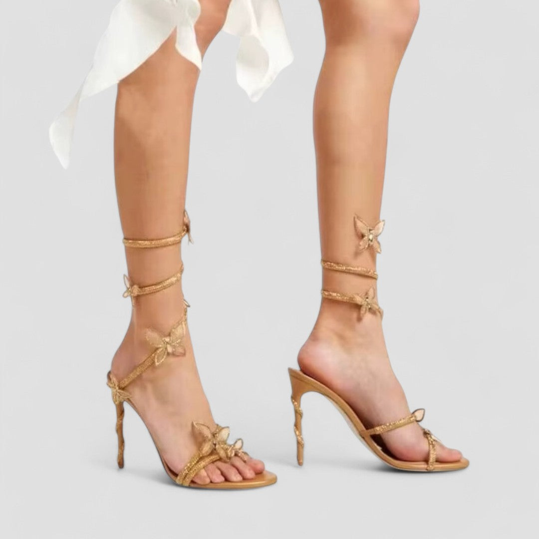 Evioleta | Classy Butterfly High Heels Open Toe Sandals