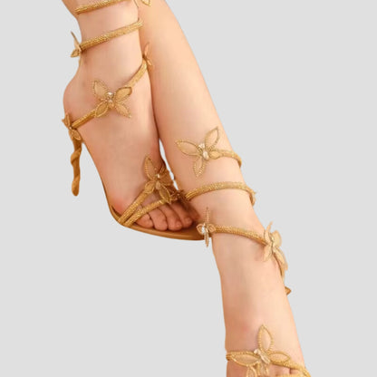 Evioleta | Classy Butterfly High Heels Open Toe Sandals