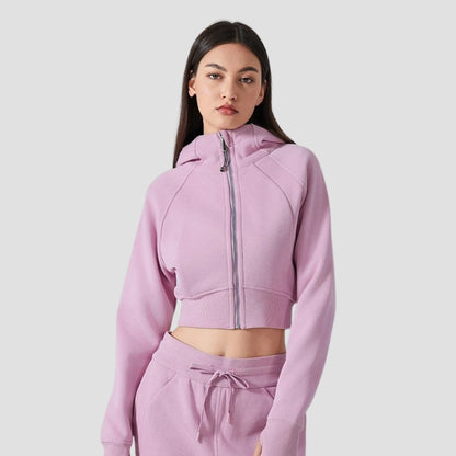 Evioleta | Premium Cropped Zip Hoodie