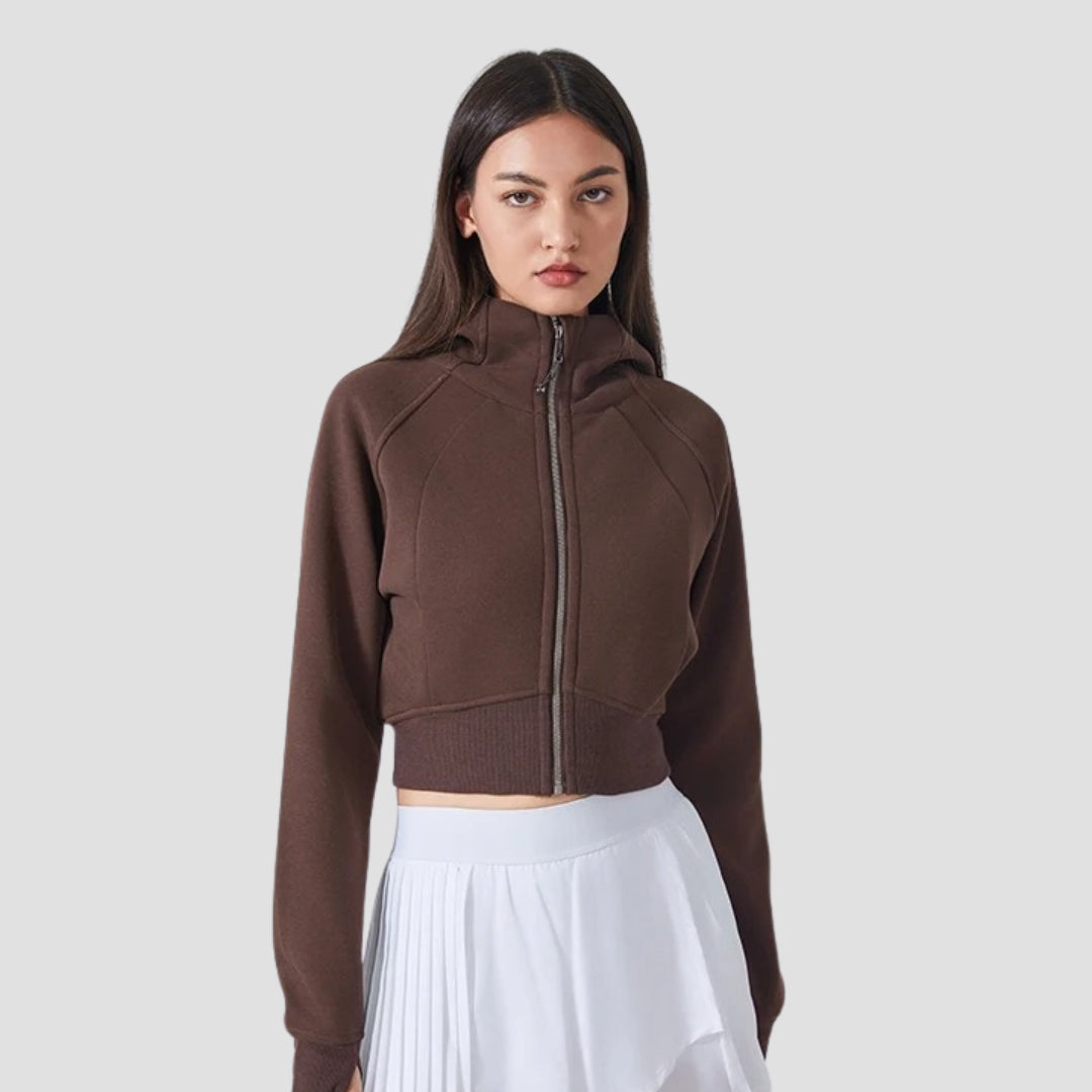 Evioleta | Premium Cropped Zip Hoodie