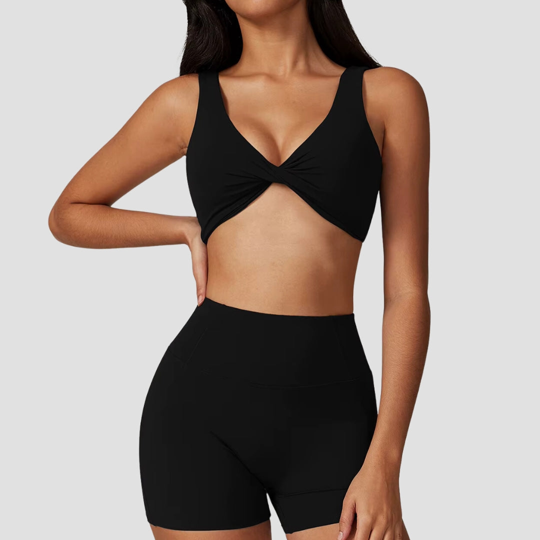 Evioleta | Short Twisted Gymwear Top