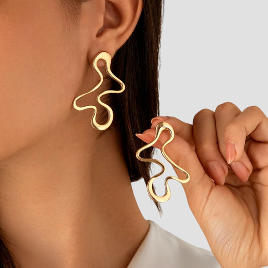 Evioleta | Asymmetrical Zigzag Earrings Hoops