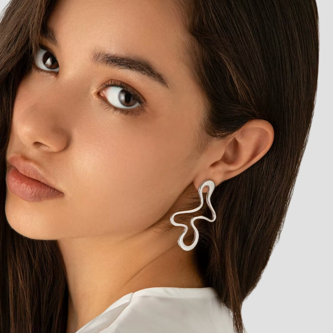 Evioleta | Asymmetrical Zigzag Earrings Hoops