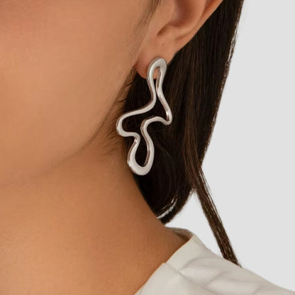 Evioleta | Asymmetrical Zigzag Earrings Hoops