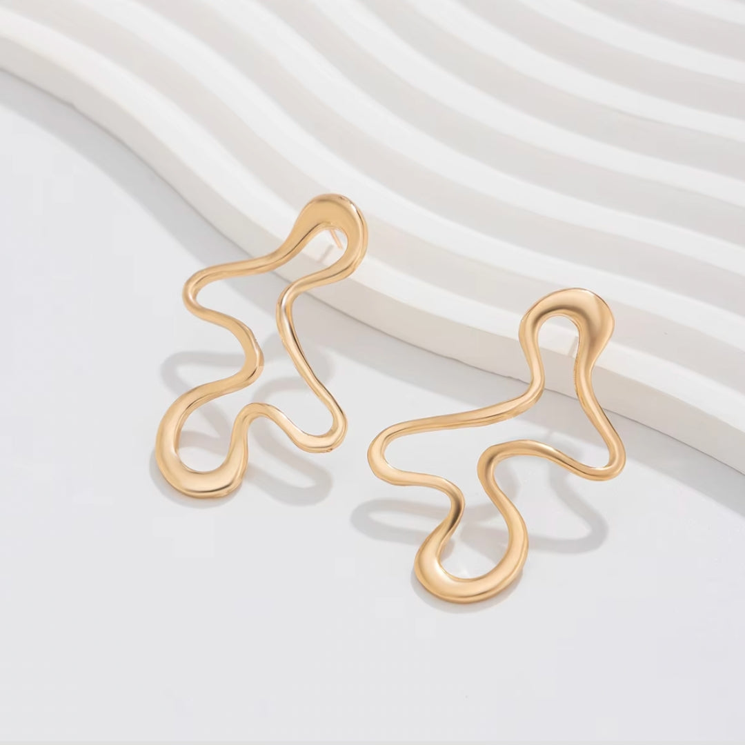 Evioleta | Asymmetrical Zigzag Earrings Hoops