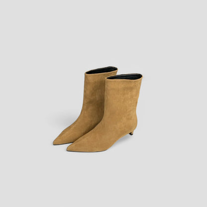 Evioleta | Above Ankle Wide Small Heel Boots