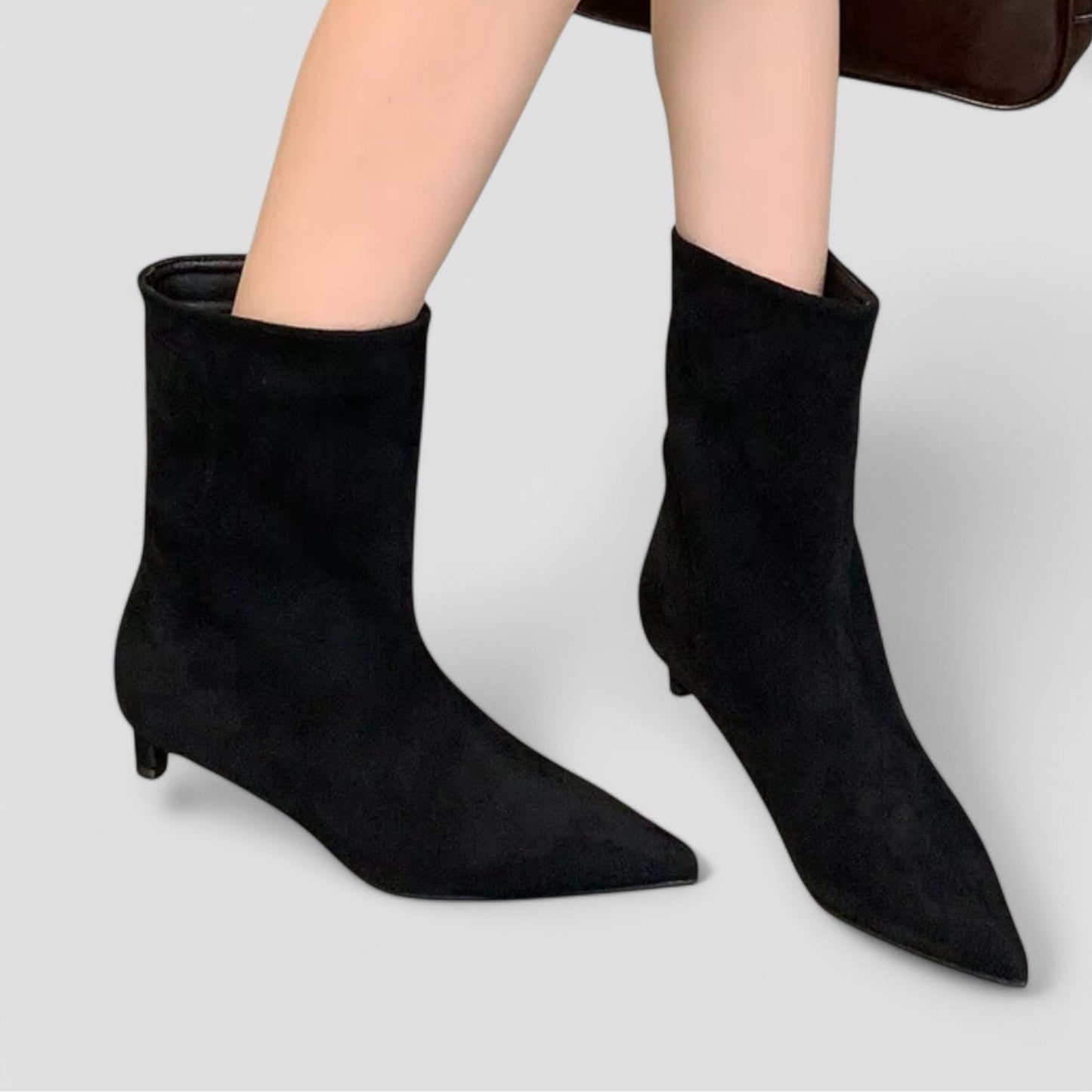 Evioleta | Above Ankle Wide Small Heel Boots