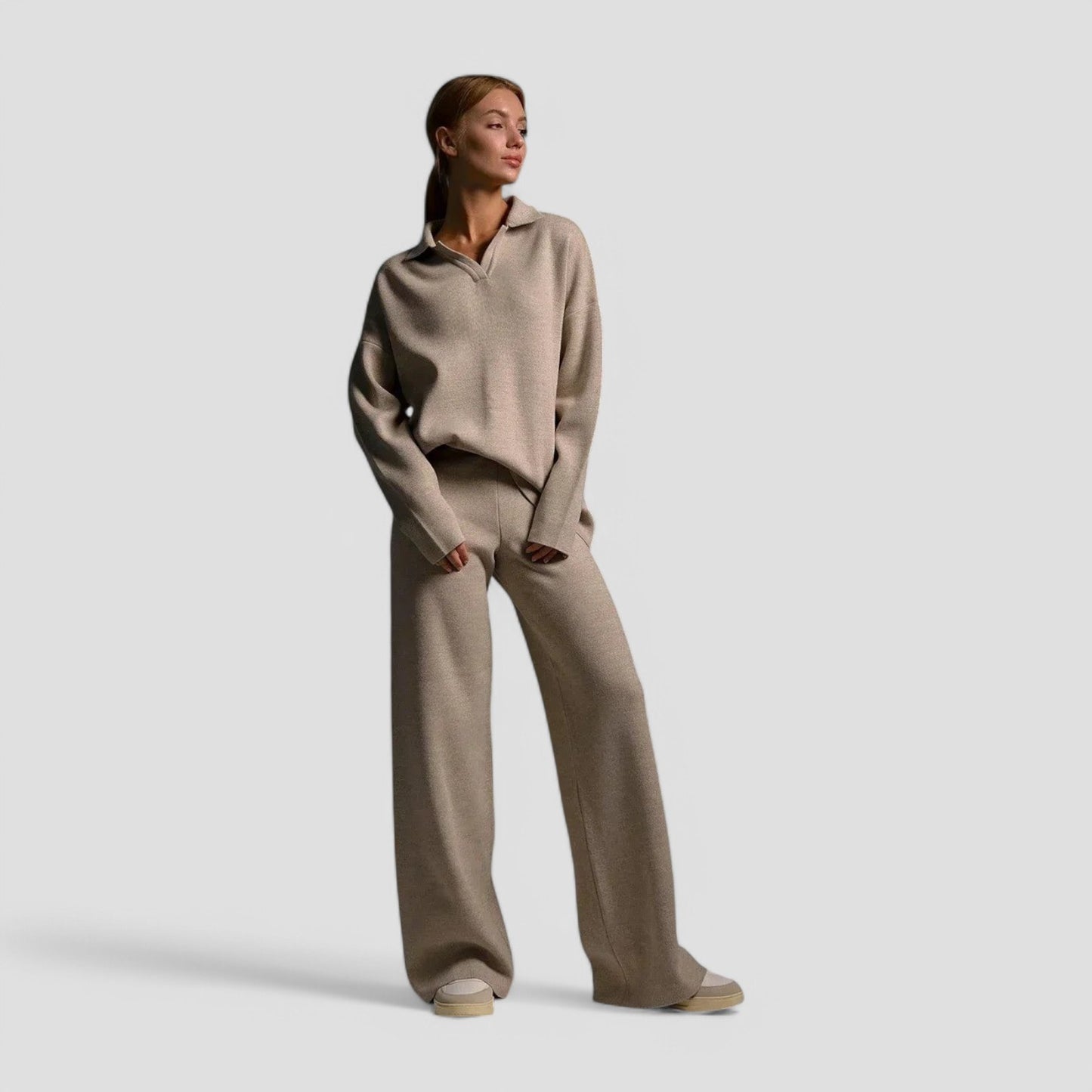 Evioleta | Soft Comfortable Two Piece Polo Jumper Set