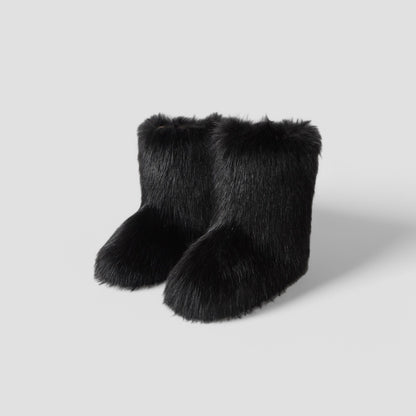 Evioleta | Fashionable Faux Plush Mid Calf Boots