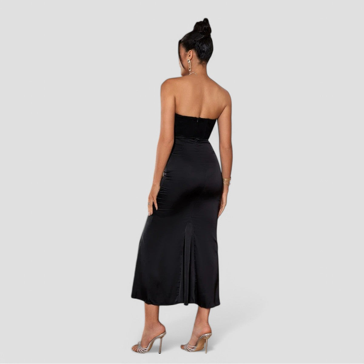 Evioleta | Asymmetric Elegant Corset Midi Dress